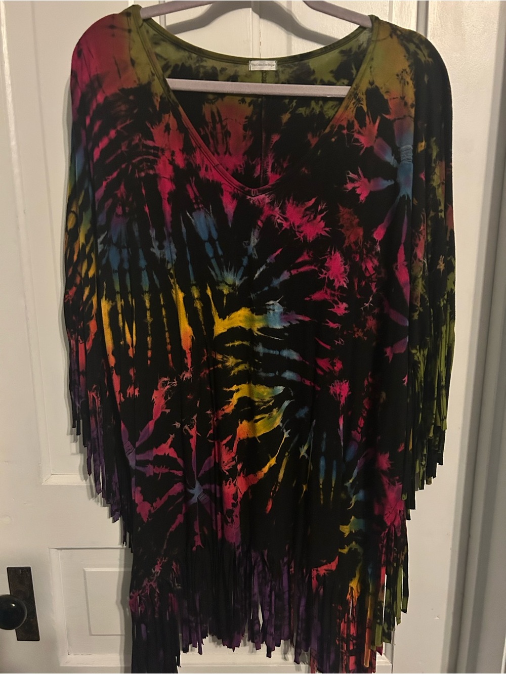 The Collection Royal Fringed Tie Dye Pullover